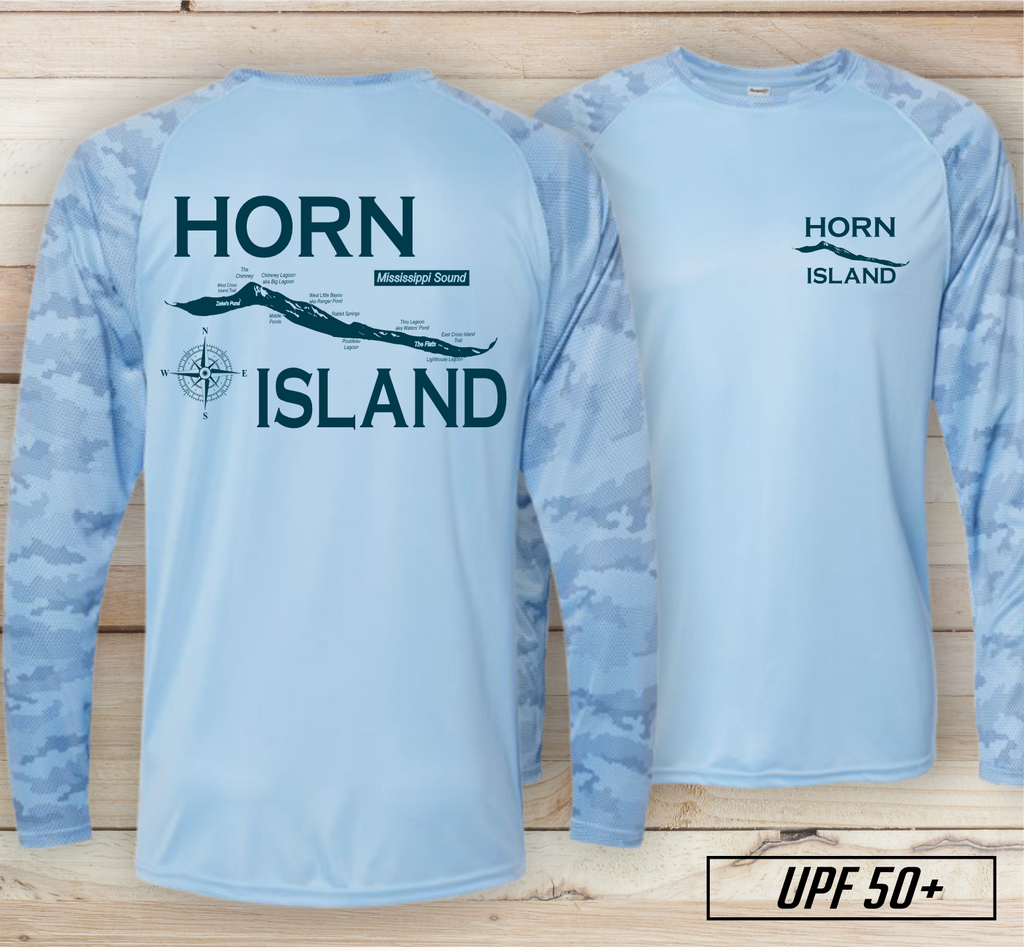 Horn Island UPF50+ Dri-Fit Sun Shirt - Cayman Sleeves - NEW – MS Island Tees