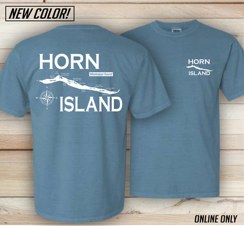 Horn Island Comfort Color Short Sleeve Cotton T-Shirt - 9 COLORS! -