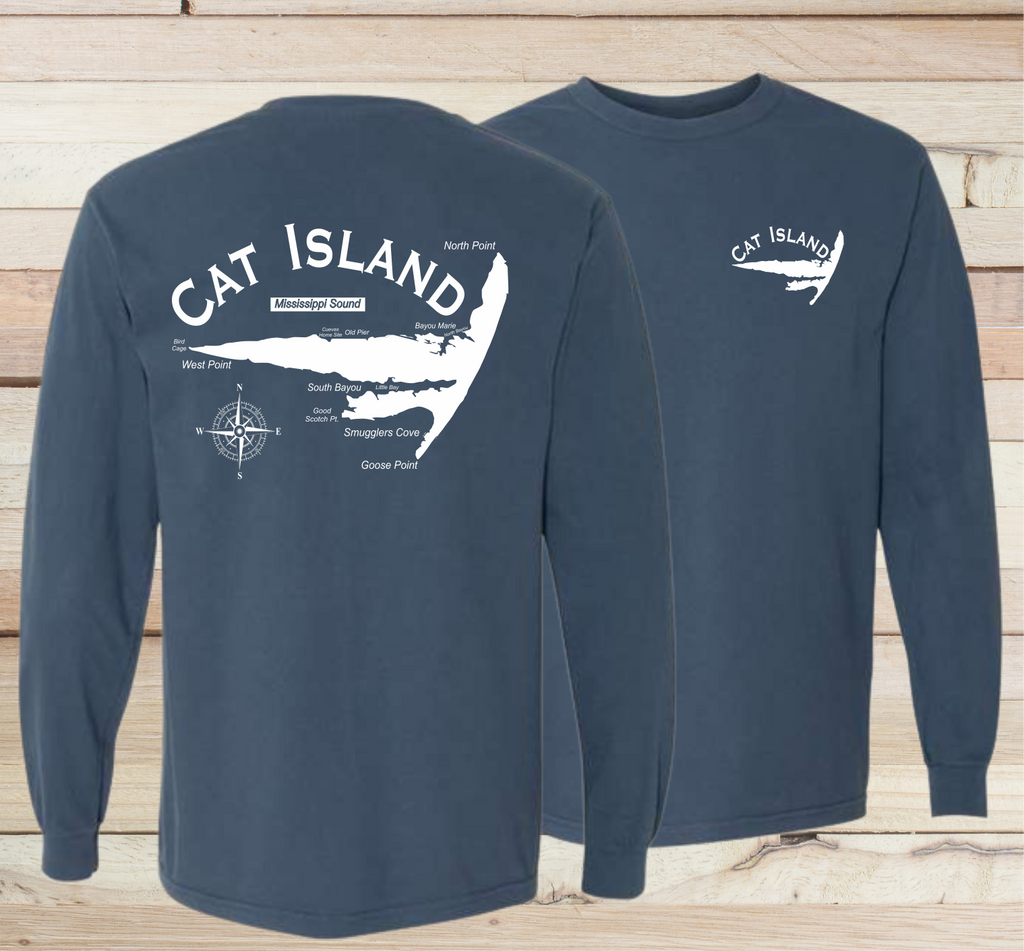 CAT Trademark Banner Long Sleeve Cotton T Shirt